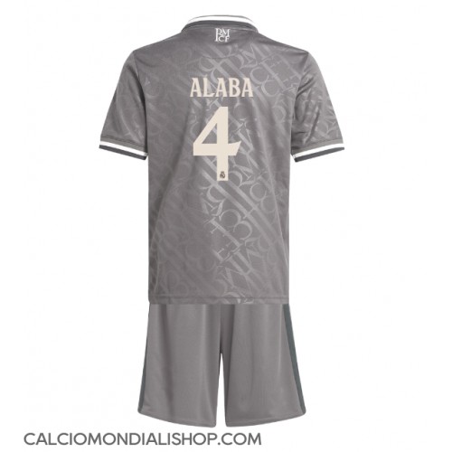 Maglie da calcio Real Madrid David Alaba #4 Terza Maglia Bambino 2024-25 Manica Corta (+ Pantaloni corti)